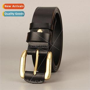 belt casual retro copper men pin pants buckle