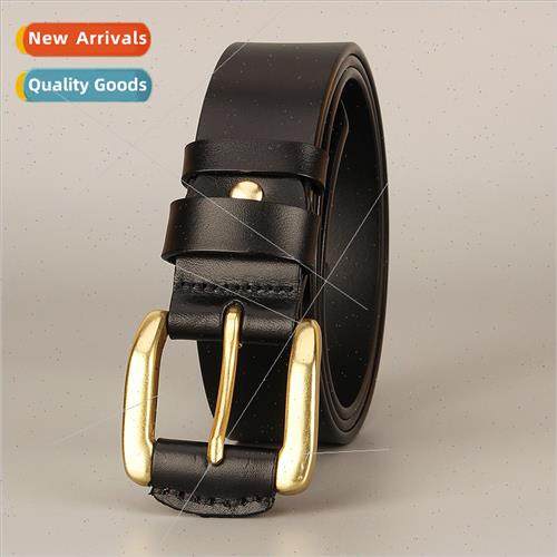 copper buckle men belt casual retro pin buckle men nd pants