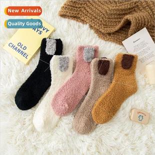 fleece women three dimensio velvet pairs coral From socks