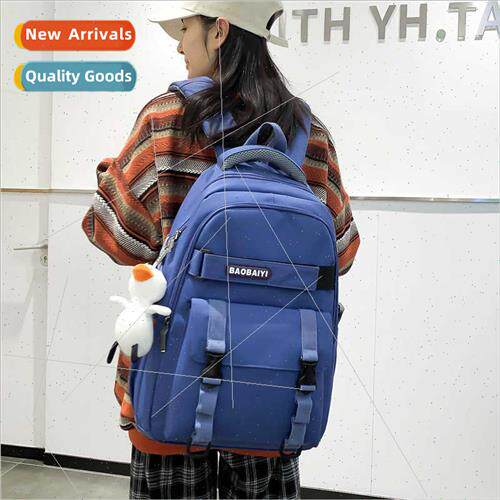 Work set nd male female students campus shoulder backpack co