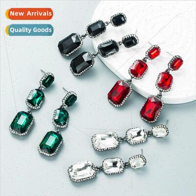Europe new gemstone earrings senior sense earrings female al