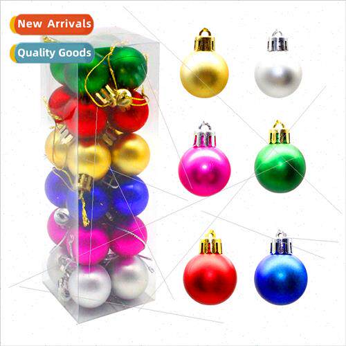 Bucket matte Christmas ball set 3cm24 electroplated plastic