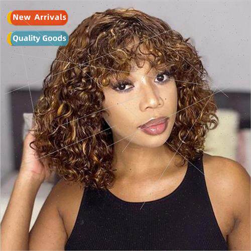Wigs African Women Short Curly Hair Small Curly Hair Explodi