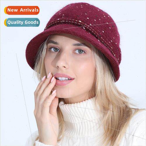 New knted cap women autumn winter mixed-color fashion mother