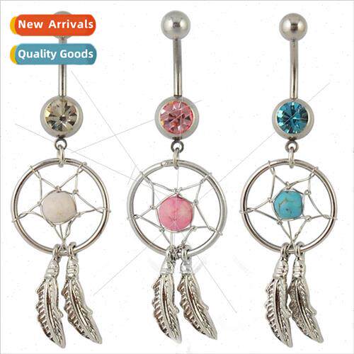 Body piercing jewellery dream catcher navel ring navel stud