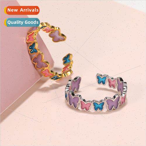 Creative Butterfly minous Ring Hundred Irregular Heart Brass