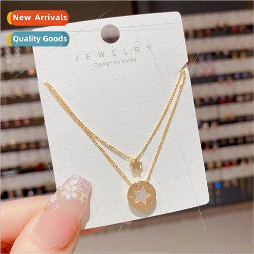 New fashion double layer star pendant necklace women hundred