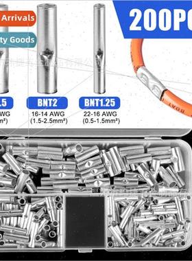 200pcs Boxed Bare End Tubular Pin Crimp Terminal Wire Copper