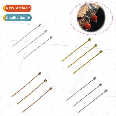 s925 silver round head needle beading material diy ball need