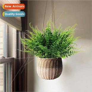 Ferns Fake Leaf Artificial Green Boston Shrubs Plant Outdoor