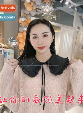 Spring new shawl outwear thickened cotton false collar niche