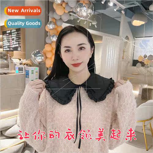 Spring new shawl outwear thickened cotton false collar niche