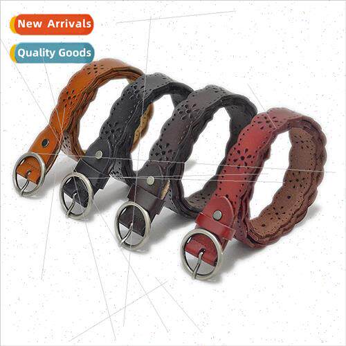 2018 new two layer cowhide ladies belt fashion iron ring dec