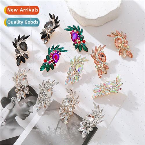 Europe fashion super flash colored diamond earrings bohemian