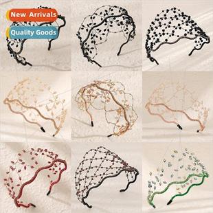 mesh hair wedding new bridal retro woven female Europe bands