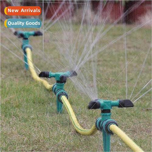 Ground-plugged three-pronged sprinkler automatic rotating sp