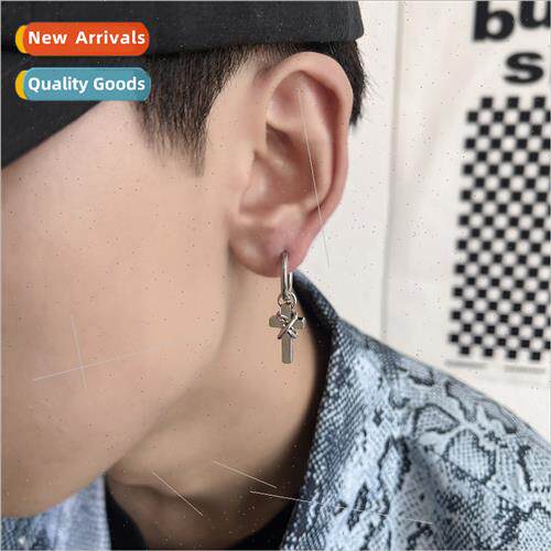 New sanctioned cross earrings men earrings fall winter earri