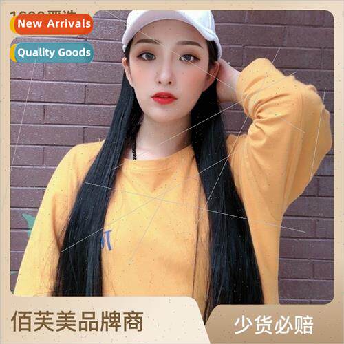 Wig Hat One Women Black Long Invisible Natural Breathable He