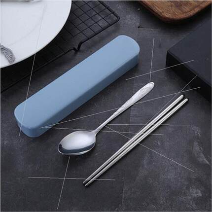 304 cutlery pull-out portable chopsticks spoon set students