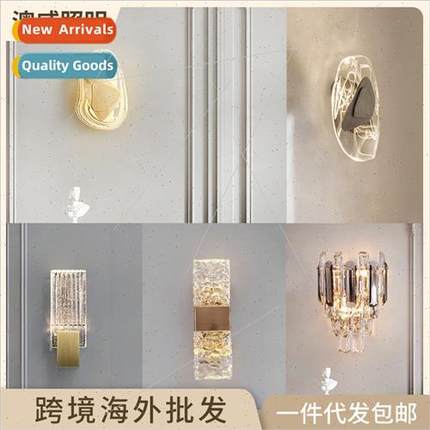 ght luxury crystal wall lamp hotel club corridor aisle LED w