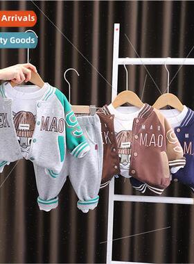 2023 Spring and Autumn new boys round neck baseball uni适用m