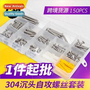 tapping flat screws self head set 304