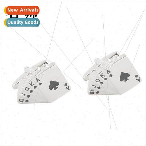 Gambling Cufflinks Men Entertainment Poker Flush Fan Cufflin