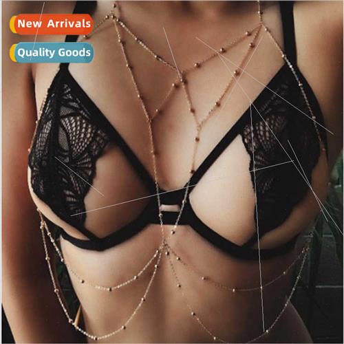 new Europe Bikini Body Chain Beach Jewelry Multi-Layer Tasse - 实物图
