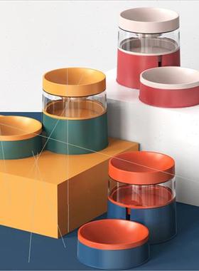 New clashing colours automatic feeder pet bowl heightened ne