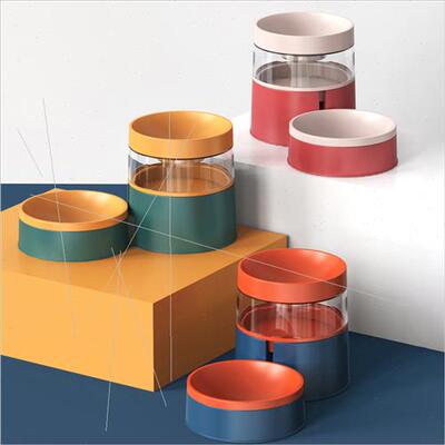 New clashing colours automatic feeder pet bowl heightened ne