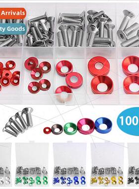 Colorful Aluminum Washers Screw Washers Set 100pcs Boxed Con
