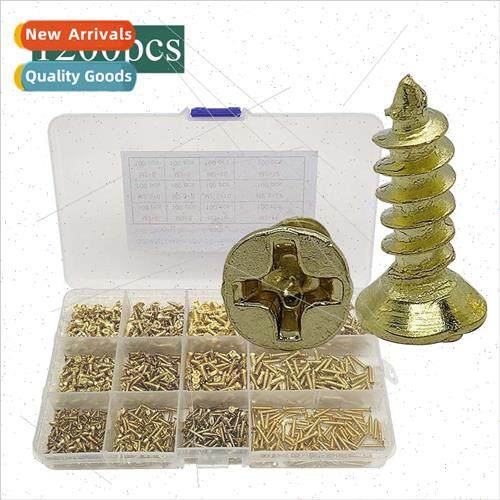 1200pcs gold-plated M2M2.5M3 Phillips tapping screws combina