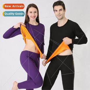 Golden fleece thermal underwear men double layer padded thic