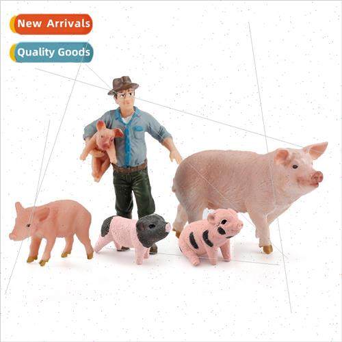 farm animal pig model boar sow piglets piglet holding pig wo