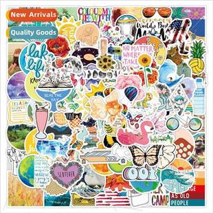 the doodle summer small fresh 100 stickers cute ins notebook