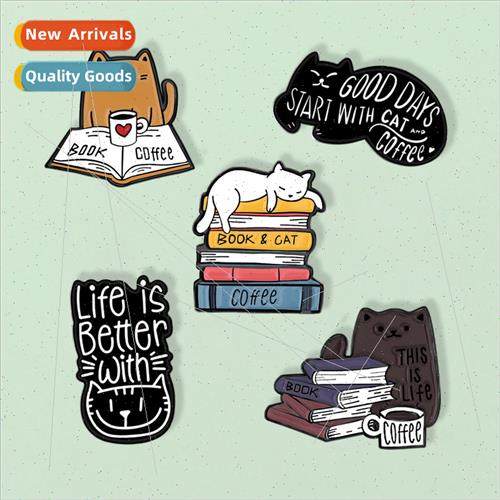Design sense versatile badge set cat book series corsage clo