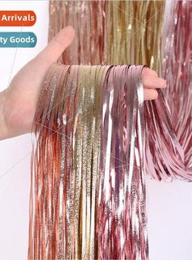 1M Golden Rain Curtain Wedding Stage Background Decoration P