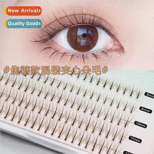 Eyelashes Natural Flower Caramel Puffer False Fairy Brown