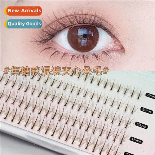 Caramel Brown False Eyelashes Natural Flower Fairy Puffer Ha