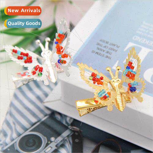 Vintage children hair accessories Women back head butterfly