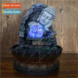 Buddha statue resin flowing water ornaments east Asian craft