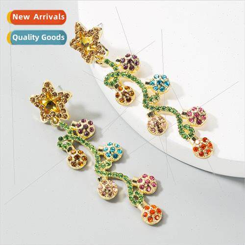 Europe fashion spring flowers new alloy colorful rhinestone