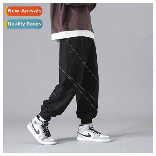 Japanese work pants fall winter drawstring casual high set c