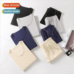 Men silk thermal underwear set 2024 winter new Mulberry silk