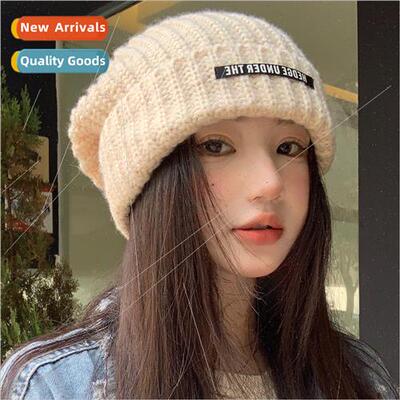 Autumn winter new letters knted cap big head circumference w
