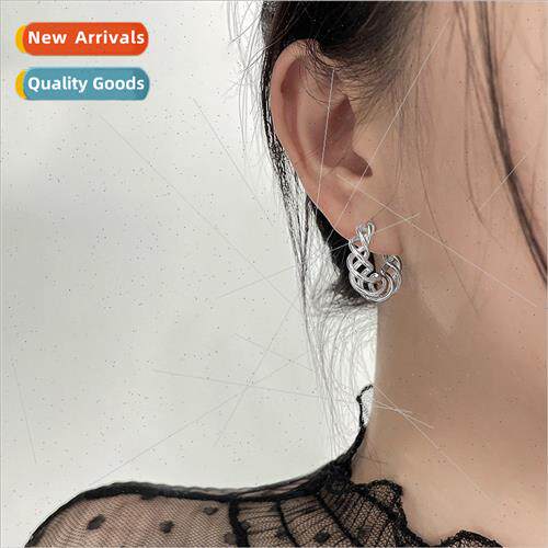 Double Stranded Wire Full Twist Twist Earrings Rotating Brai