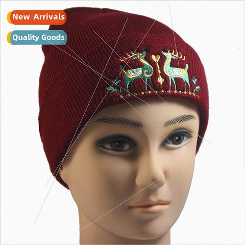 Lv Hang popular fall winter men women wool cap deer embroide