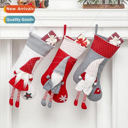 2023 New Christmas Stocking  Bag Gnome Faceless Old Man Nord