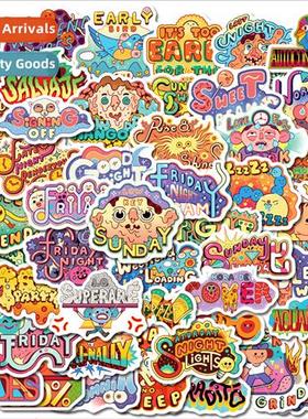 50 -created Graffi Text Stickers Inspirational Phrases Quote