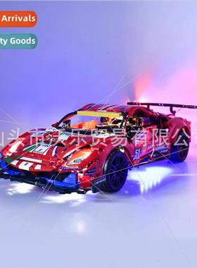 Colorful lights 488 racing car model SP3 sports car building